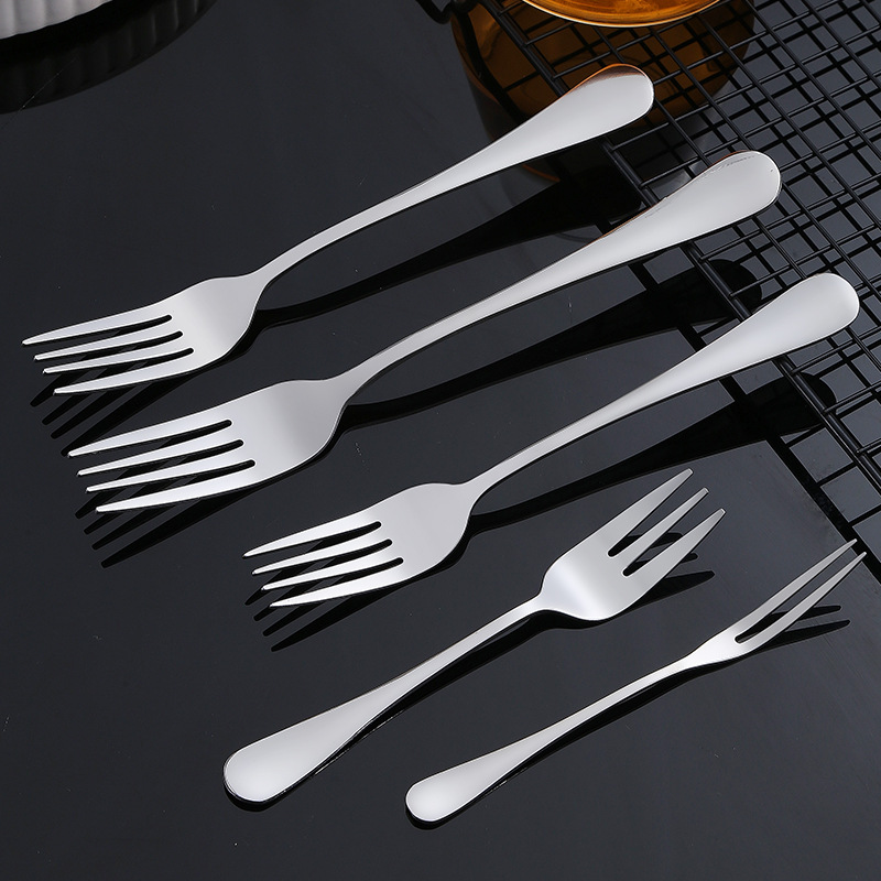 Stainless Steel Long Handle Spoon And Fork For Adults And Kids_voghion.com