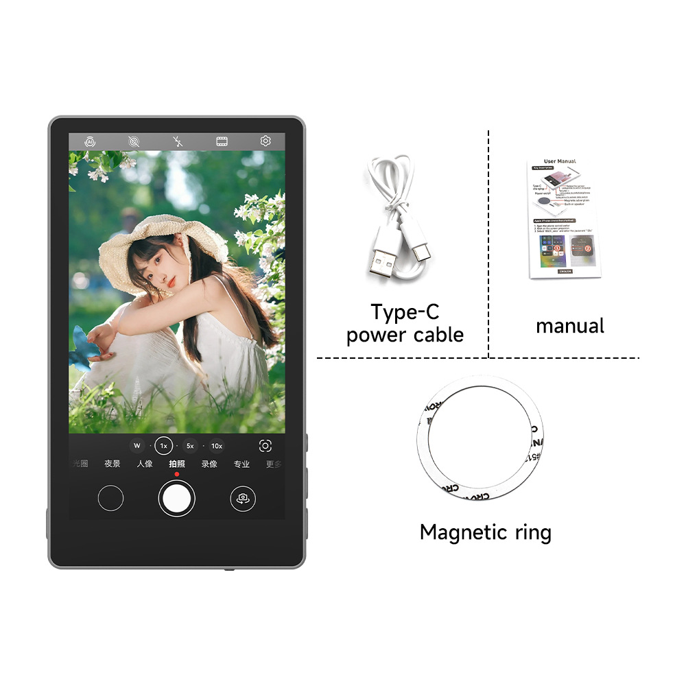 Teléfono móvil trasero proyector de pantalla inalámbrica Bluetooth pantalla de absorción magnética alta definición táctil selfie en vivo proyector de pantalla de fotografía