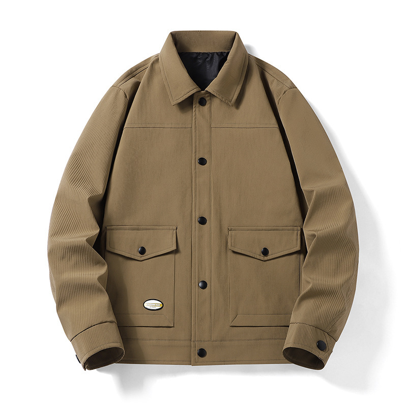 Chaqueta transfronteriza de primavera y otoño para hombre estilo coreano moda guapo chaqueta de talla grande ropa de trabajo para hombre solapa chaqueta para hombre al por mayor