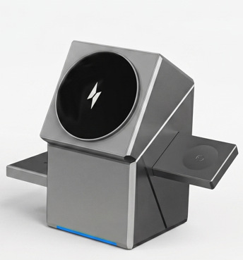 Transfronterizo Geometría rotativa Rubik Cubo 3 en 1 Cargador inalámbrico de escritorio Magsafe Magnetic Power Wireless 15w