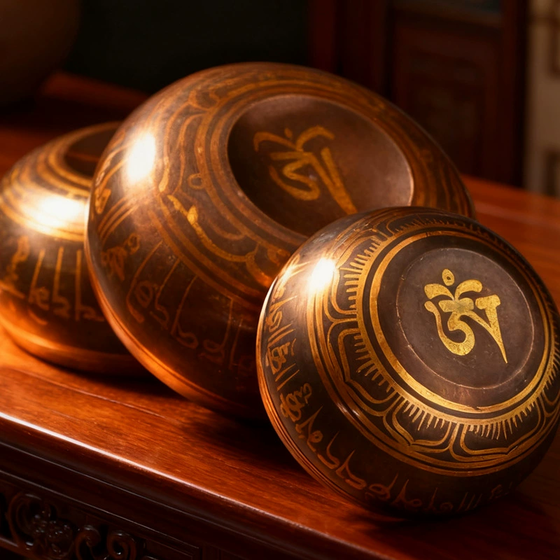Оптовые поющие чаши, непальские handmade scripture Buddhist sound bowls, чаши звука для йоги медитации Будда, медные колокольчики, тибетские поющие чаши