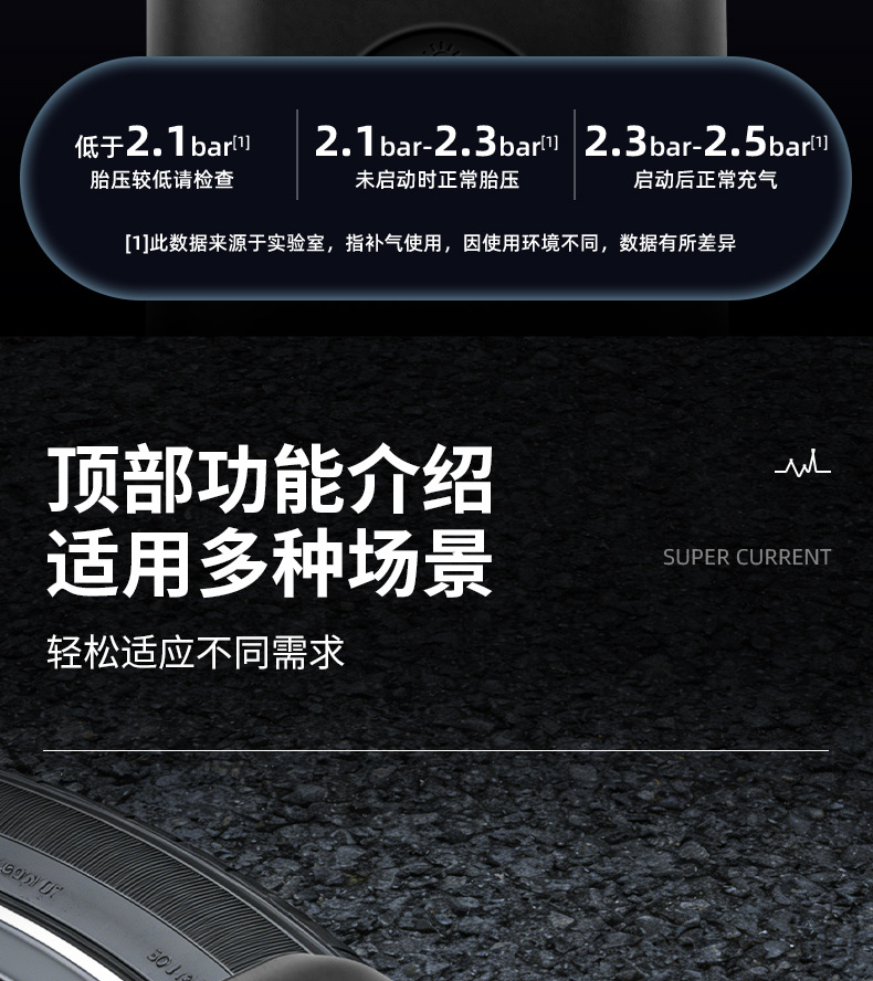 Car Air Pump Portable Smart Wireless Digital Display Air Pump Electric Car Tire Inflator Car Air Pump