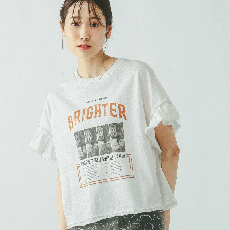 Новый летний хлопковый топ с рукавами-колокольчиками, дышащая повседневная свободная женская футболка