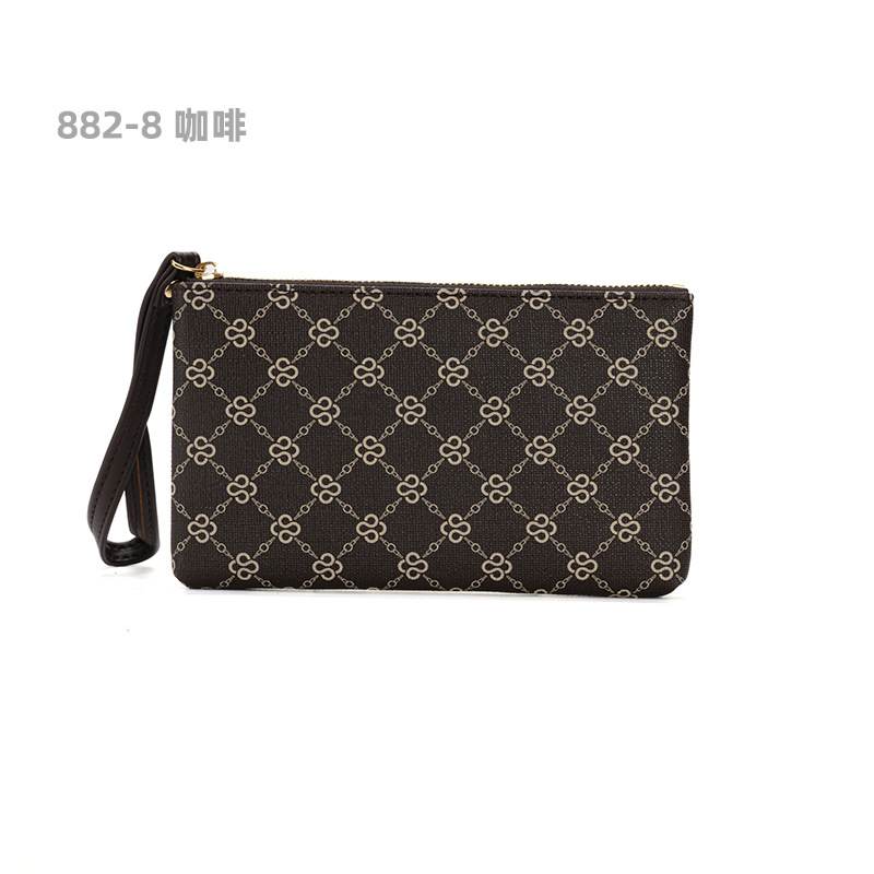 Europa y América retro viejo patrón embrague larga cartera de las mujeres 2023 nueva cartera multifuncional bolso del teléfono móvil