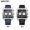 Trend quartz watches, square waterproof calendar, watch