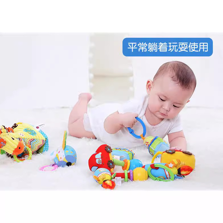 Sonajero y juguete de agitar Jollybaby para niños y bebés de 0 a 3 años, campana para bebés, sonajero y juguete de agitar.