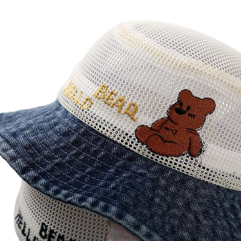 Sombreros de verano para niños sombreros de sol para bebés sombreros de sol de malla delgada viajes respirables sombreros de pescadores de dibujos animados para niñas