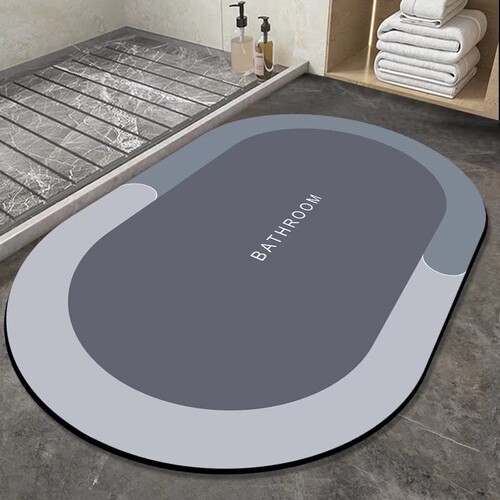 Entry mat kitchen mat bathroom absorbent mat quick-dry bathroom foot mat toilet bathroom door wear-resistant rug