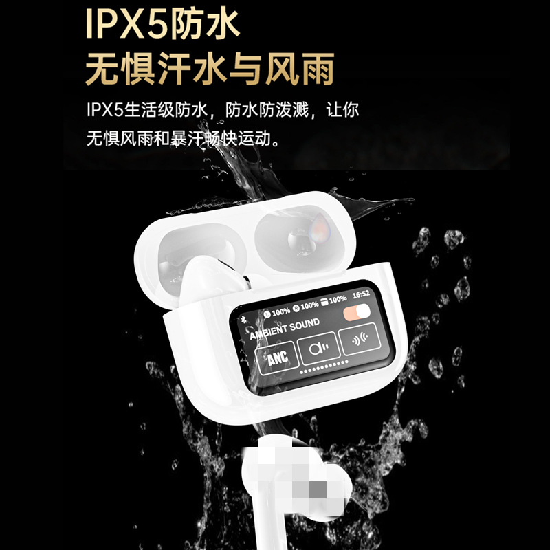 Auriculares Bluetooth inalámbricos transfronterizos A9RRO, pantalla táctil, reducción de ruido, modelo privado, duración de batería ultralarga, auriculares con pantalla táctil