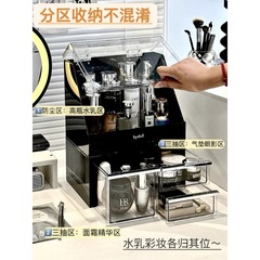 化妆品收纳盒桌面高级感抽屉防尘箱梳妆台口红盒护肤品香水置物架