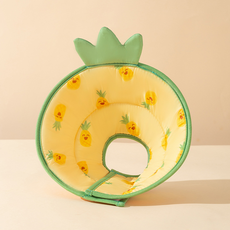 Gato fruta sello completo anillo de Elizabeth, protección después de la esterilización, anti-lamido y anti-mordedura, capucha de perro, collar de gato