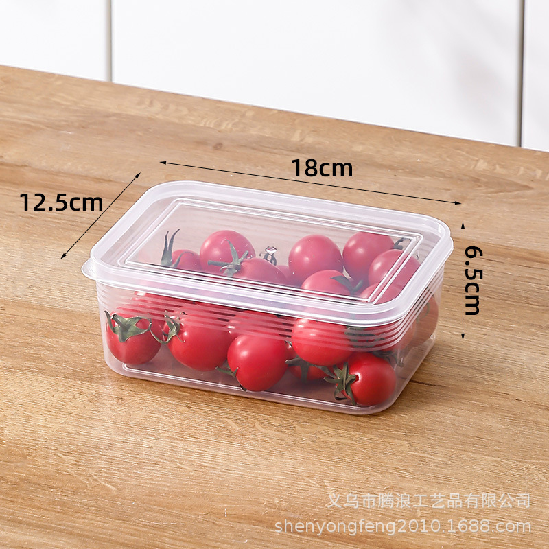 Refrigerator Storage Box Plastic Kitchen Food-Grade Freezer Storage Box Fruit Storage Box Microwaveable Refrigerator Storage