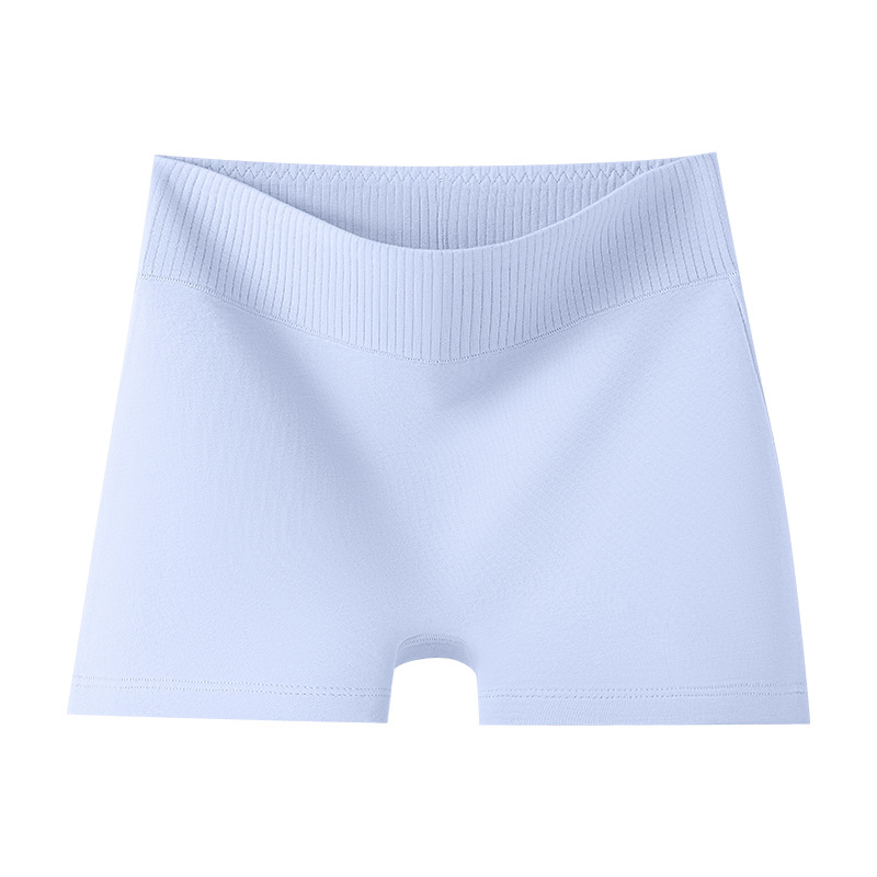 Pantalones bóxer de seguridad anti-brillo algodón puro antibacteriano entrepierna cintura alta abdomen elevador de cadera sin costuras pantalones bóxer para mujer