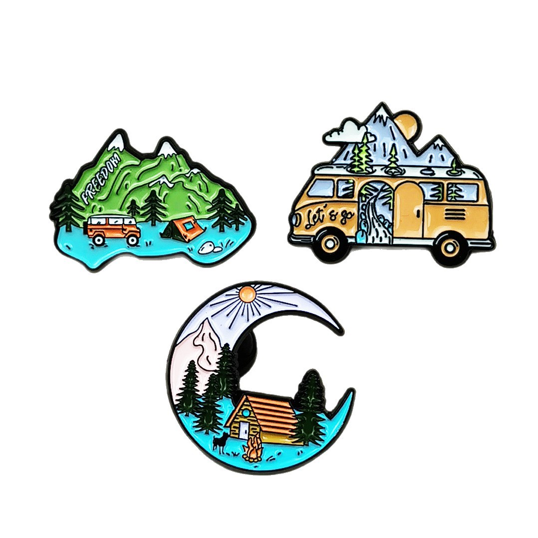 Insignias metálicas de diseño creativo de dibujos animados, broches de combinación con personajes de coches, accesorios decorativos para ropa y mochilas infantiles. image 6