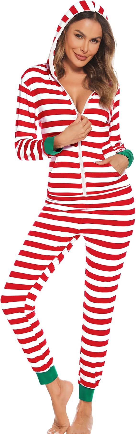 2024 Europa y los Estados Unidos nuevo otoño invierno ropa de casa de Navidad Amazon estampado pantalones de manga larga de mujer en stock