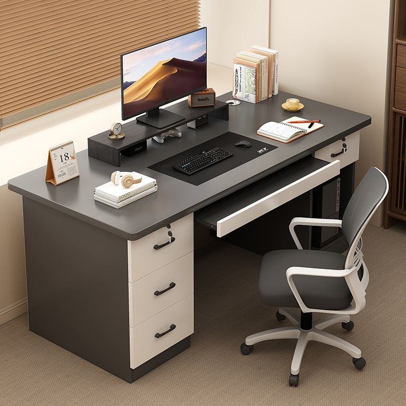 Solid Wood Computer Desk Desktop Home Student Writing Desk Simple Office Desk and Chair Bedroom Adult Table with Drawers