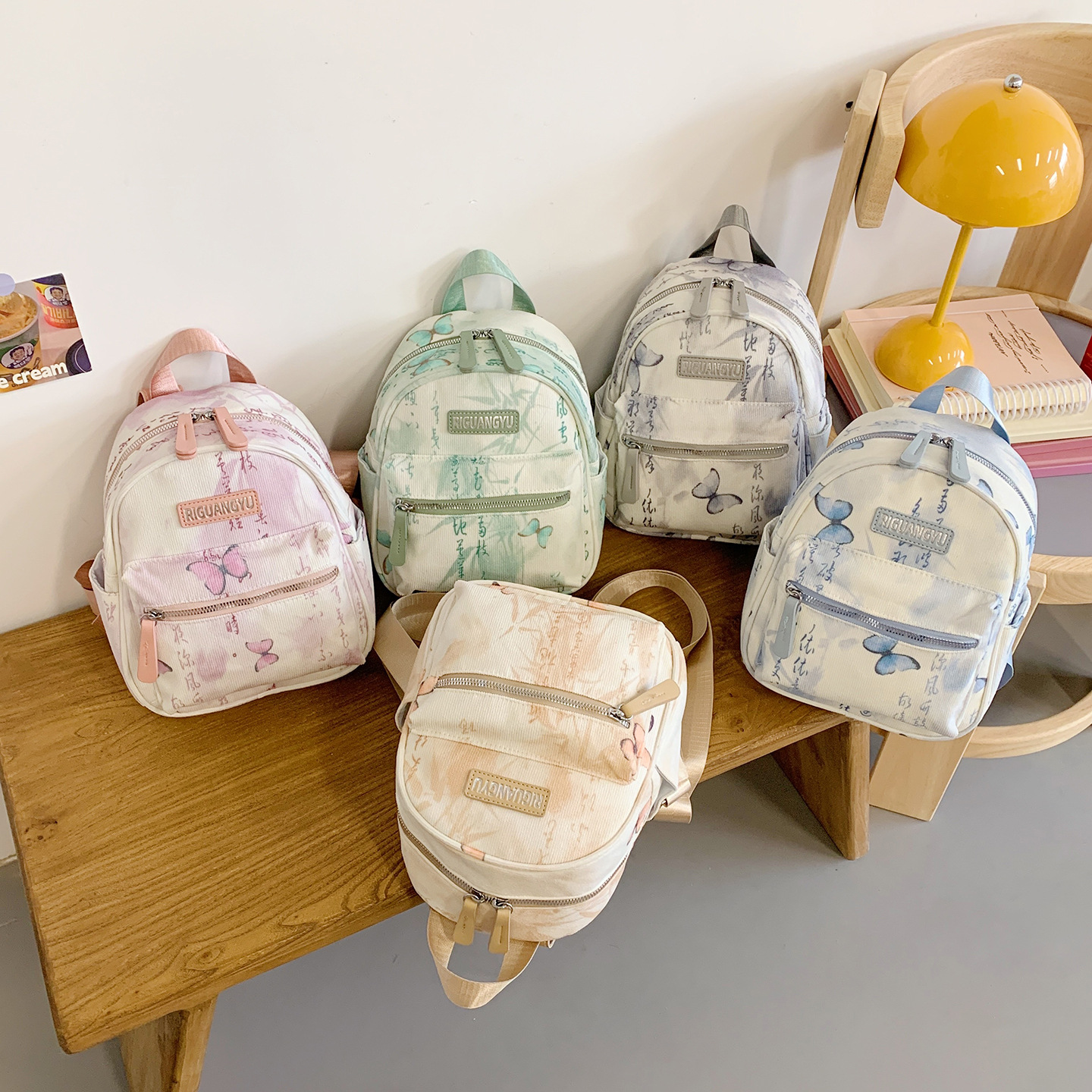 Nueva moda china nicho mochila para niños y niñas adorable mariposa impresión mochila de estudiantes 2026 nueva mochila infantil