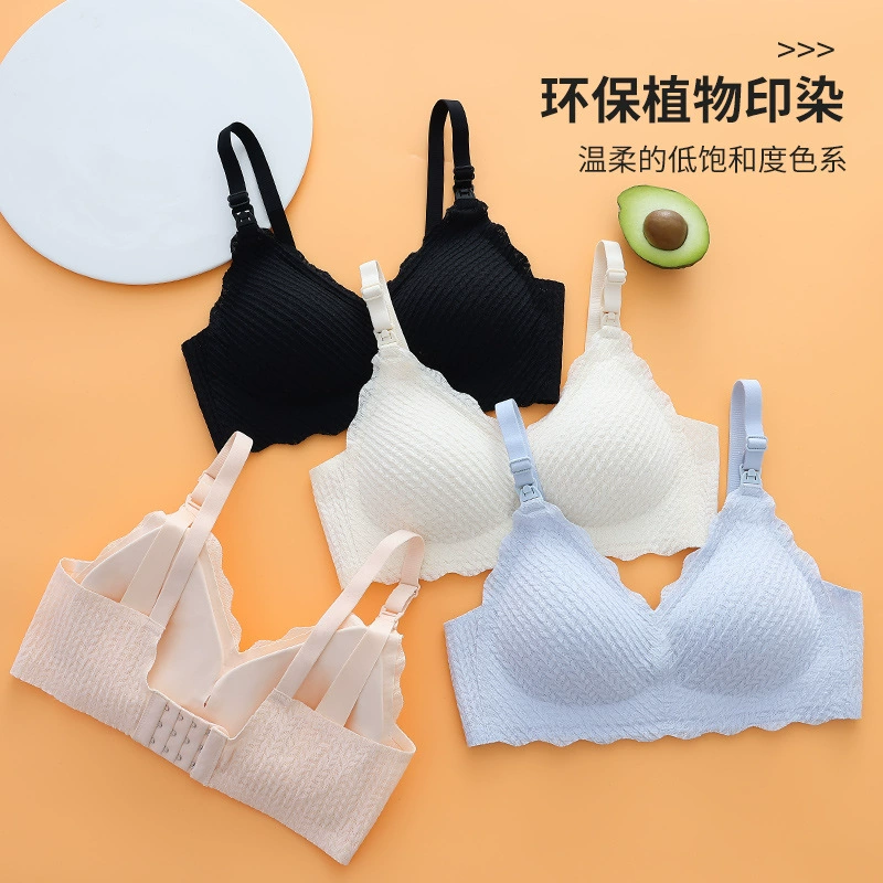 Silk underwear for pregnant for breastfeeding, bra top, supporting wireless bra, postpartum push up bra