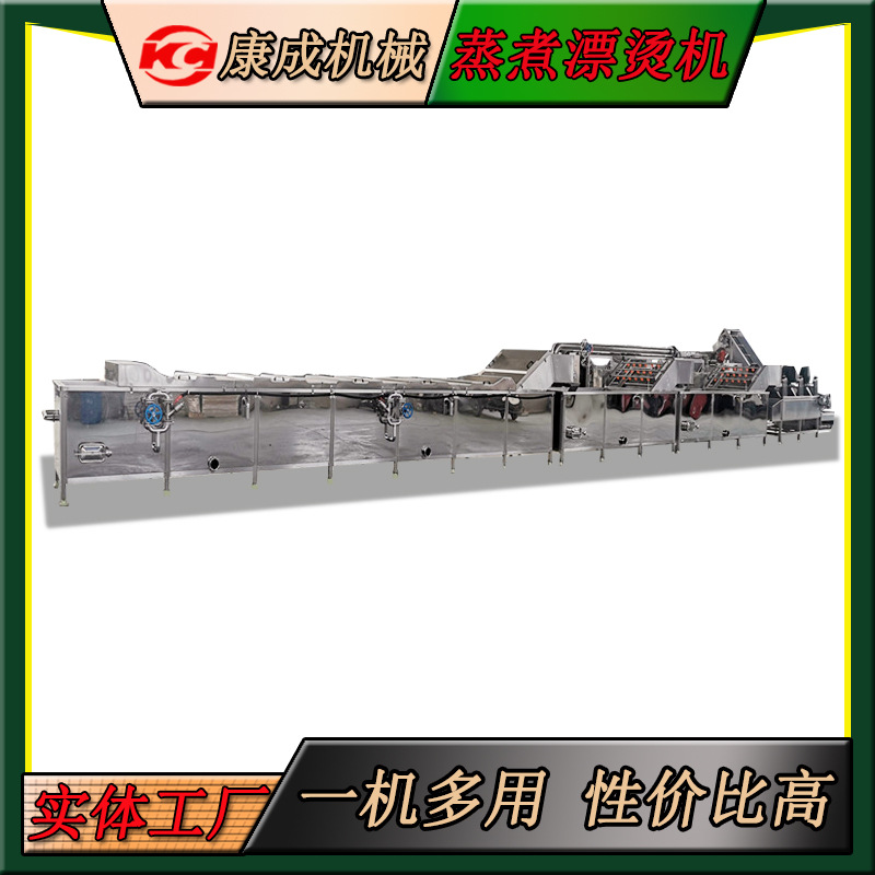 康成厂家特惠鸡爪蒸煮漂烫机 鸭脖巴氏蒸煮机 果蔬漂烫线性价比高