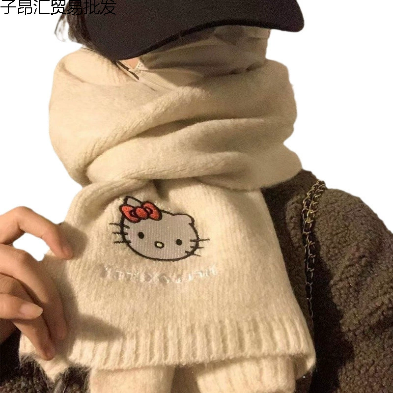 Милый(ая) вязанный демисезонный тёплый японский шарф
