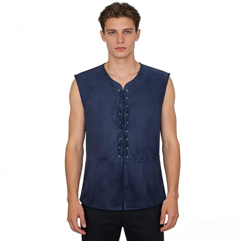 2026 Amazon Medieval Renaissance Pirate Gothic Steampunk Vest Lace-Up Vest