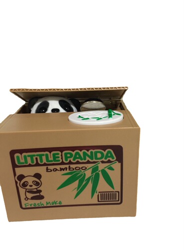 Creative Plastic Money Bank Cartoon Animal Thieving Cat Children's Savings Bank Coin Bank Only Takes In, No Giving Out Thieves' Money