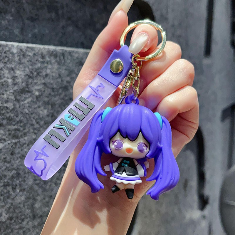 卡通灵动创想初音未来下雨天系列钥匙扣链挂件动漫周边电玩城礼品|undefined