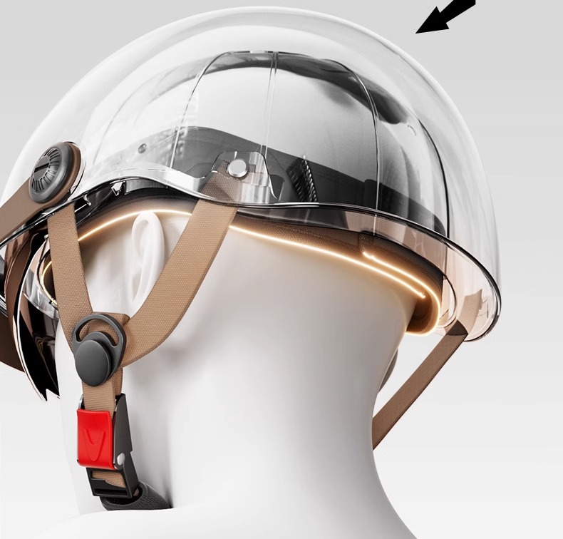 New National Standard Electric Vehicle Helmet Men's and Women's Summer Safety Helmet Battery Motorcycle All-Season Sun Protection High-Definition Half Helmet