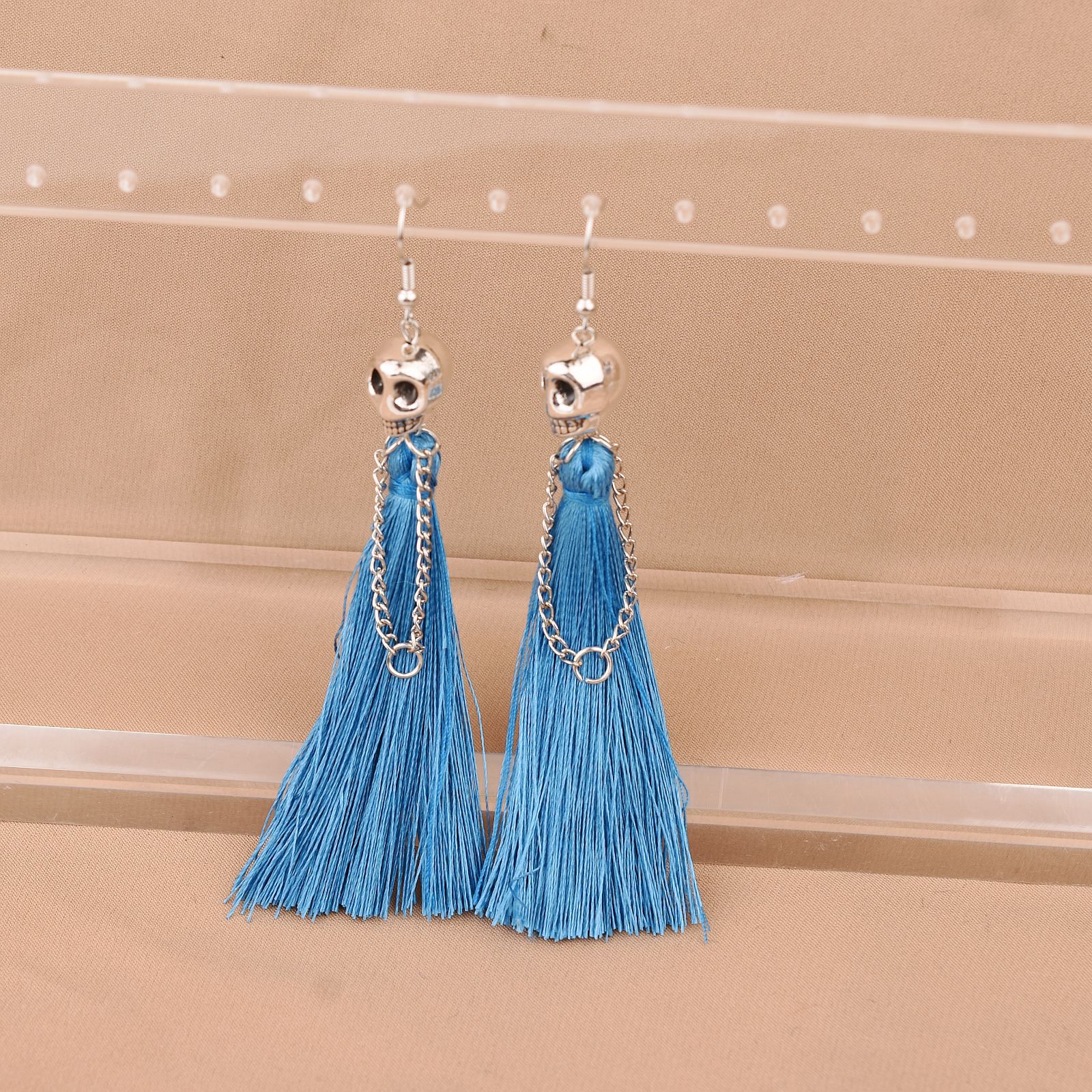 25g Weight Iron Ear Needle Material Drop Earrings Classification 1 Pair Quantity Holiday, Festival Occasion Zinc alloy Material Halloween Festival Solid Color Pattern Women's Gender Plating Design Punk Style 1 Pair Halloween Punk Solid Color Plating Zinc Alloy Drop Earrings 1