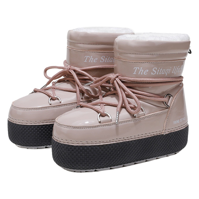 Las botas de esquí de té de arena de alta gama para padres e hijos de invierno son cálidas y fáciles de cuidar, seguras y de origen transfronterizo, dropshipping