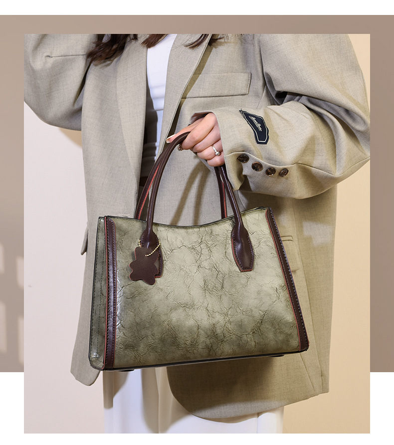 Women's Large Capacity Tote Handbag Soft Leather Elegant Bag_voghion.com
