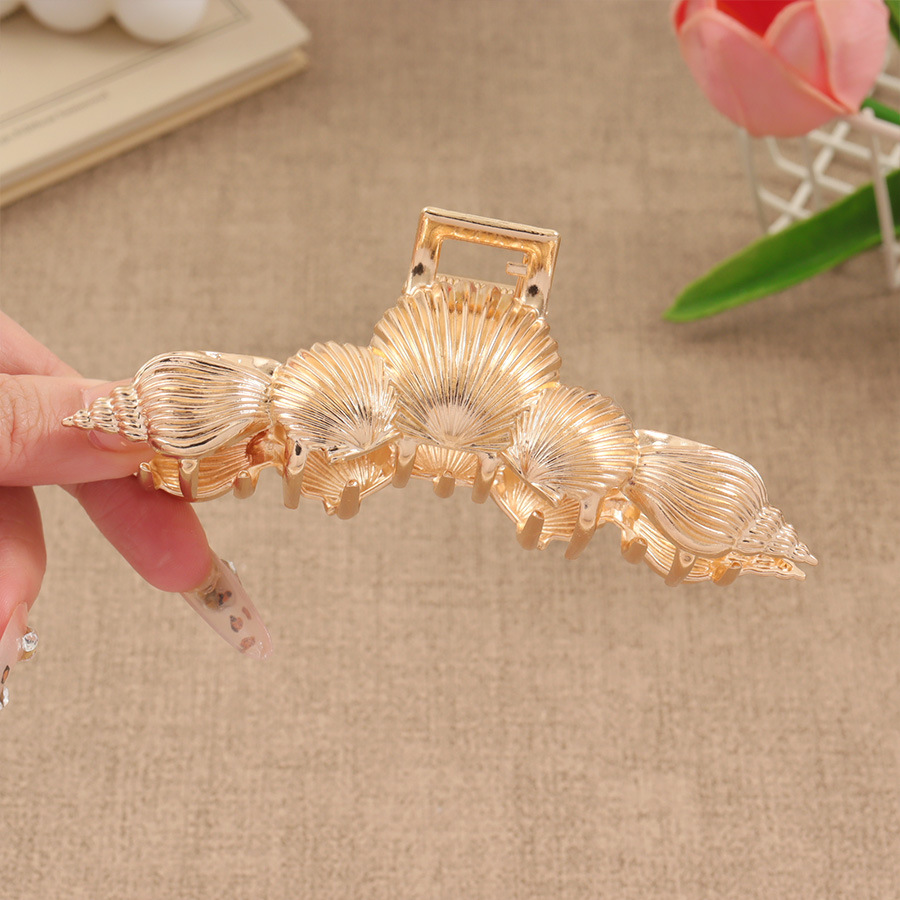 50g Weight Hair Claws Hair Accessories Type 1 Piece Quantity Daily, Street Occasion Zinc alloy Material Conch, Shell Pattern All Seasons Season Women's Gender IG Style Style IG Style Women's Conch Shell Zinc Alloy Hair Claws 12