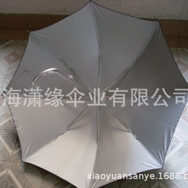 Manufacturer's customized curved handle silver plastic straight pole…
