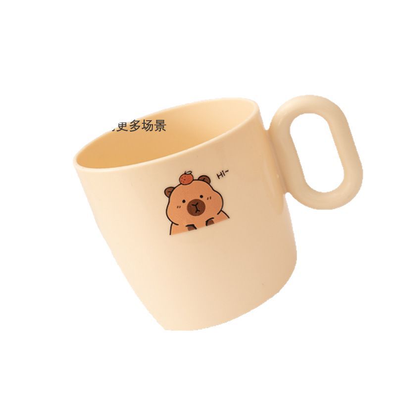 Taza de enjuague bucal con diseño de capibara de dibujos animados, taza para niños, taza de agua, taza de regalo de cumpleaños, regalo de alto valor.
