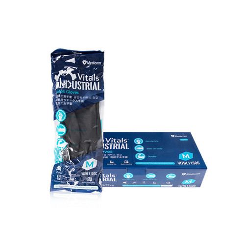 Medikon 1150 latex gloves, comfortable protective gloves for laboratory fishery housework, cleaning and dishwashing