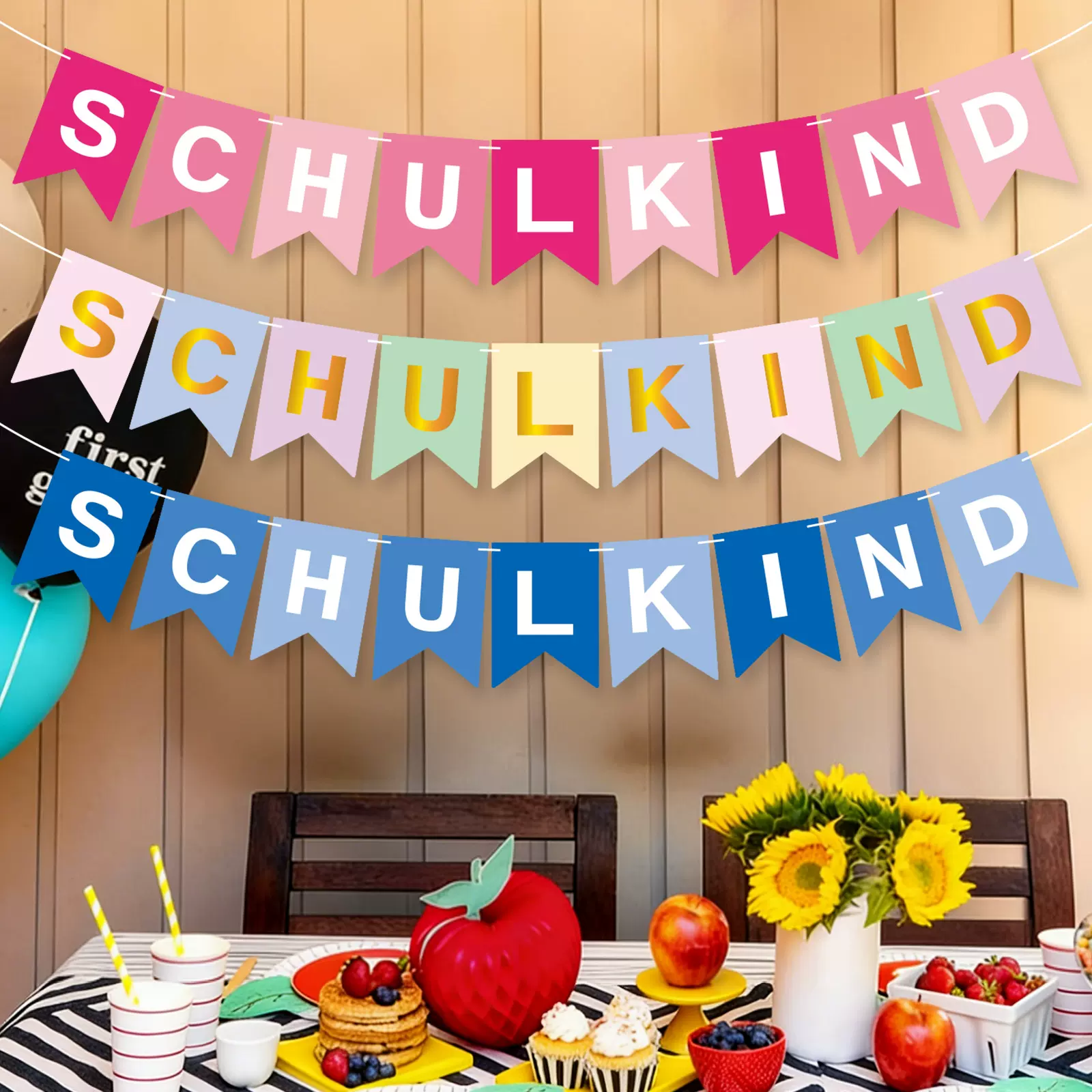 跨境德国开学季Schulkind开学拉旗德国返校季派对教室布置装饰