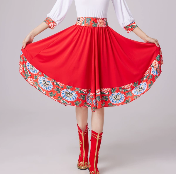 Red skirt