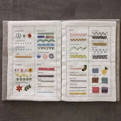 クロスボーダー新作Stitch Book手作り布芸刺繍スクエアルーズリーフ針本手帳刺繍シリーズ