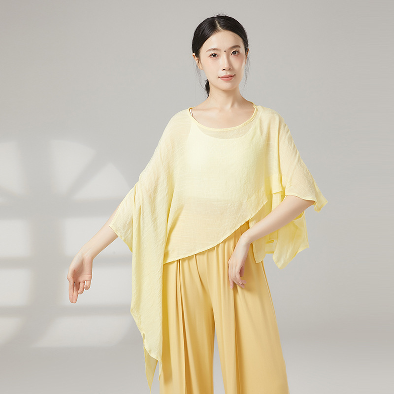 Dance Tops, Practice Clothes, Cicada Wings, Chinese Style Gauze Clothes, Chinese Dance Classical Dance Clothes, Sun Protection Blouses for Women