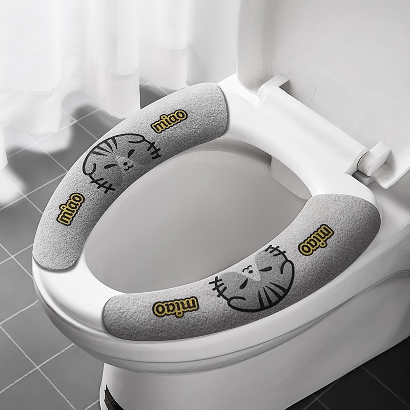 Toilet Seat Cushion, Toilet Sticker, Toilet Pad, Universal Toilet Mat for All Seasons, Winter Toilet Seat with Static Cling