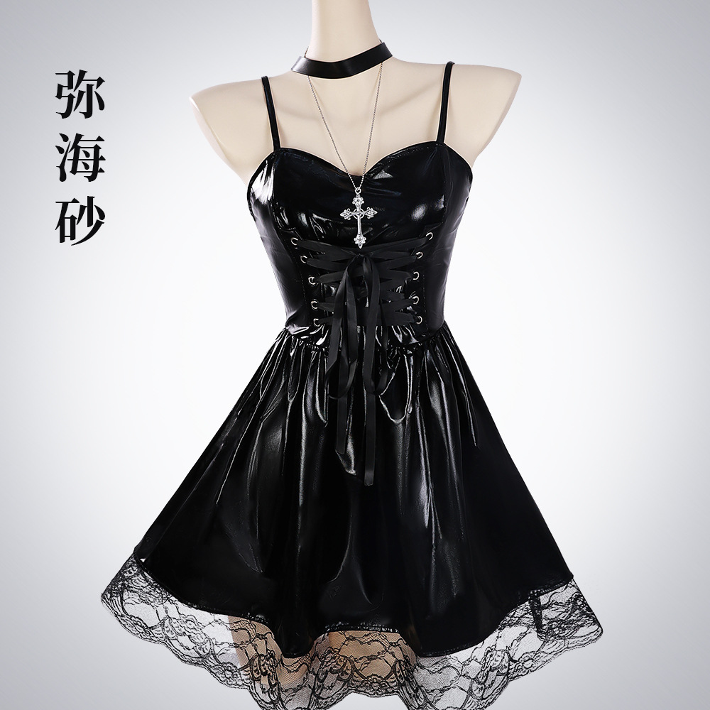 Mihaisha Cos Suit Death Note Cosplay Costume Leather Dress Lace Skirt Two-Dimensional Animation Suit Cross-Border
