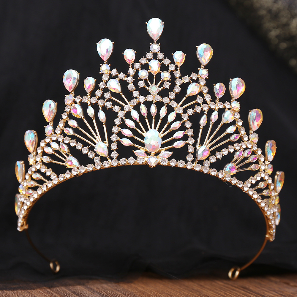 400g Weight Crown Hair Accessories Type Rhinestones Inlay Material 1 Piece Quantity Wedding, Birthday, Festival Occasion Alloy Material Crown, Knot Pattern All Seasons Season Women's Gender Plating Design Retro, Bridal, Shiny Style Gold Color Retro Bridal Shiny Women's Crown Knot Alloy Plating Rhinestones Crown 5