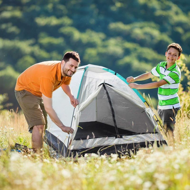 Disfrute de la luz al aire libre 2 - 4 personas una sola capa camping carpa portátil a prueba de lluvia y protección solar camping carpa de arena parque