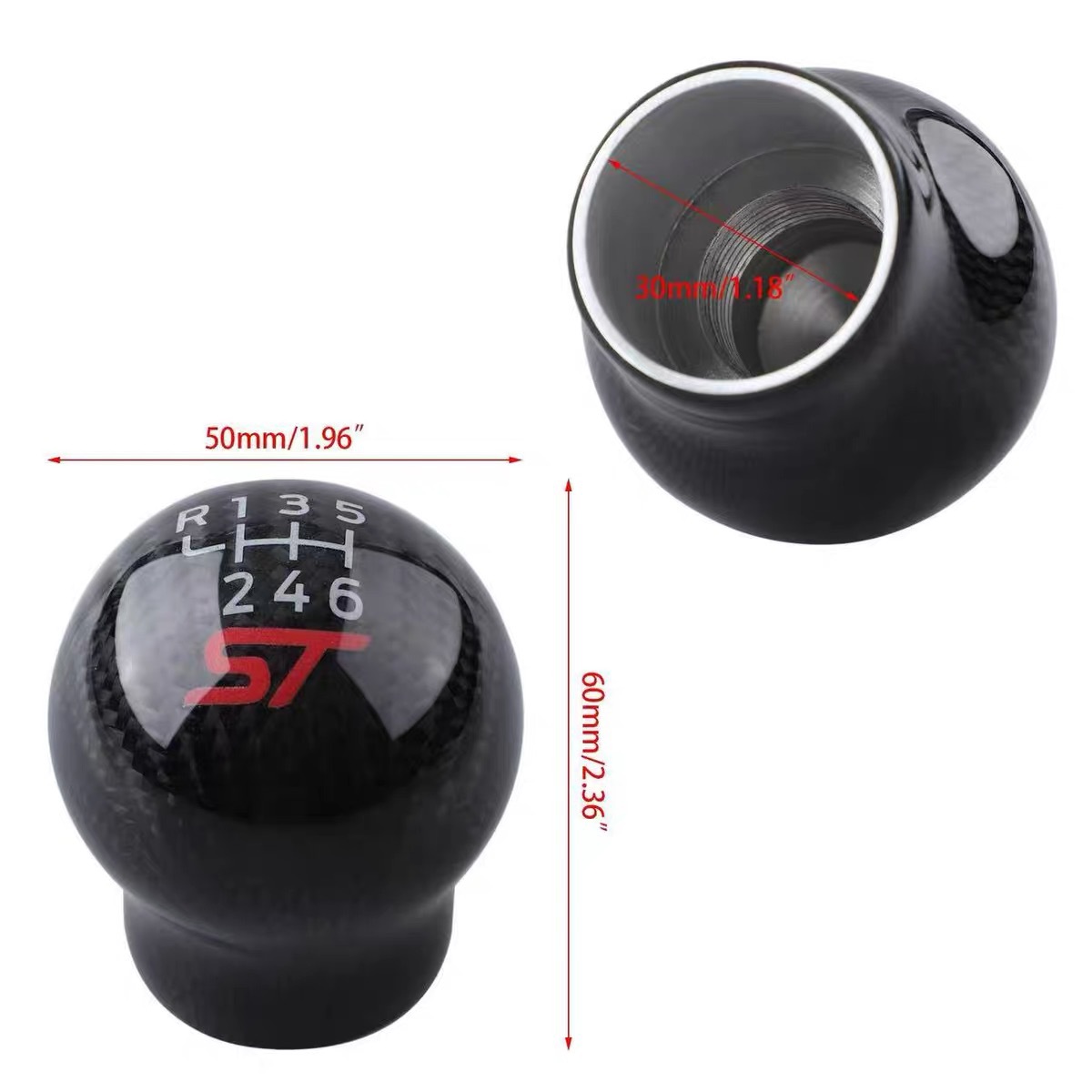 Focus Fiesta RSST modified carbon fiber gear shift knob
