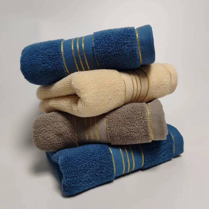 Foreign Trade Gold Silk Towel Thickeneded Water-Absorbent and Not Easy to Shed Hair Bath Towel Adult Style Household Couple Face Towel