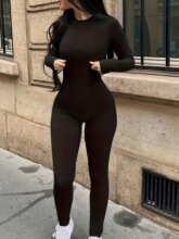 M 49008 Ribbed zip sports jumpsuit ���������˶����������ͨ