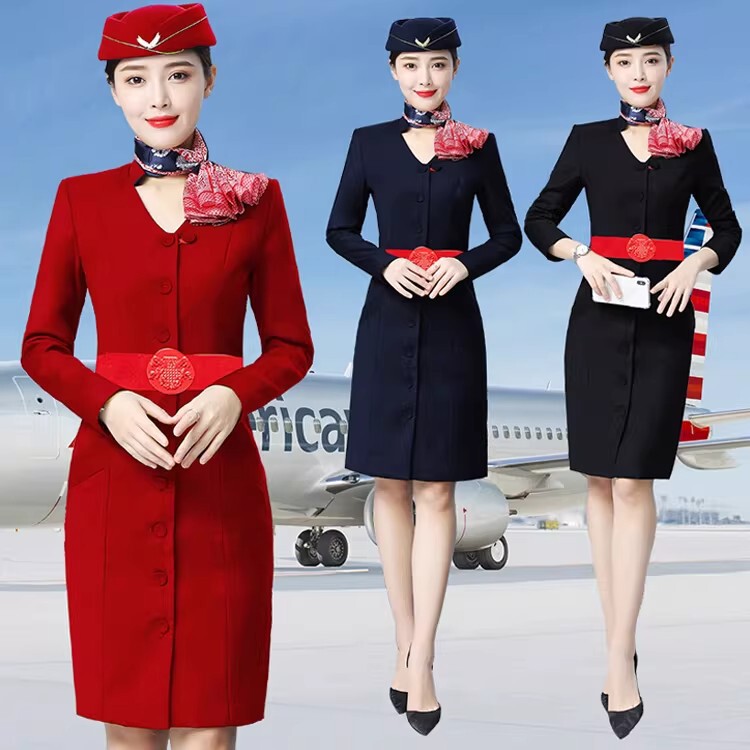 China Eastern Airlines Stewardess Uniform, Flight Attendant Interview Professional Attire, High-End Flight Attendant Clothing, Stylish and Elegant Front Desk Workwear Dress China Eastern Airlines Stewardess Uniform, Flight Attendant Interview Professional Attire, High-End Flight Attendant Clothing, Stylish and Elegant Front Desk Workwear Dress