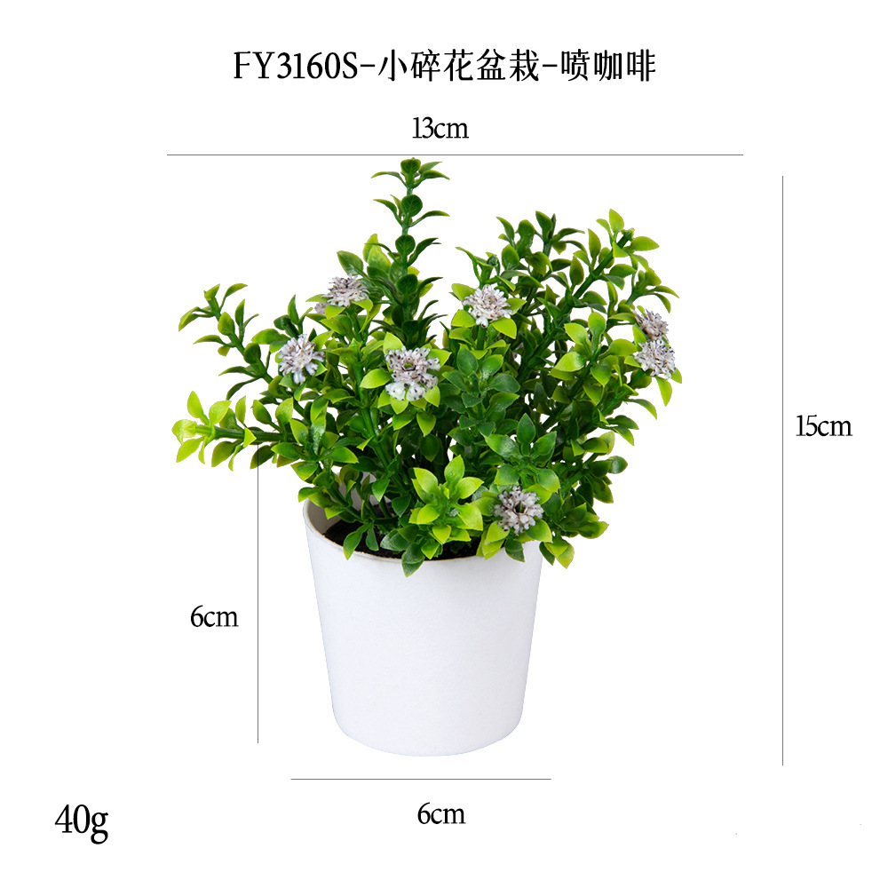 Más de 100 tipos de flores y plantas verdes artificiales, combinaciones de plantas artificiales en macetas de plástico, flores artificiales de gran venta transfronterizas, mini bonsáis artificiales, fuentes de suministro. image 32