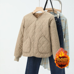 棉服内胆加绒女冬装2025年新款圆领棉衣打底内穿保暖神器棉袄外套