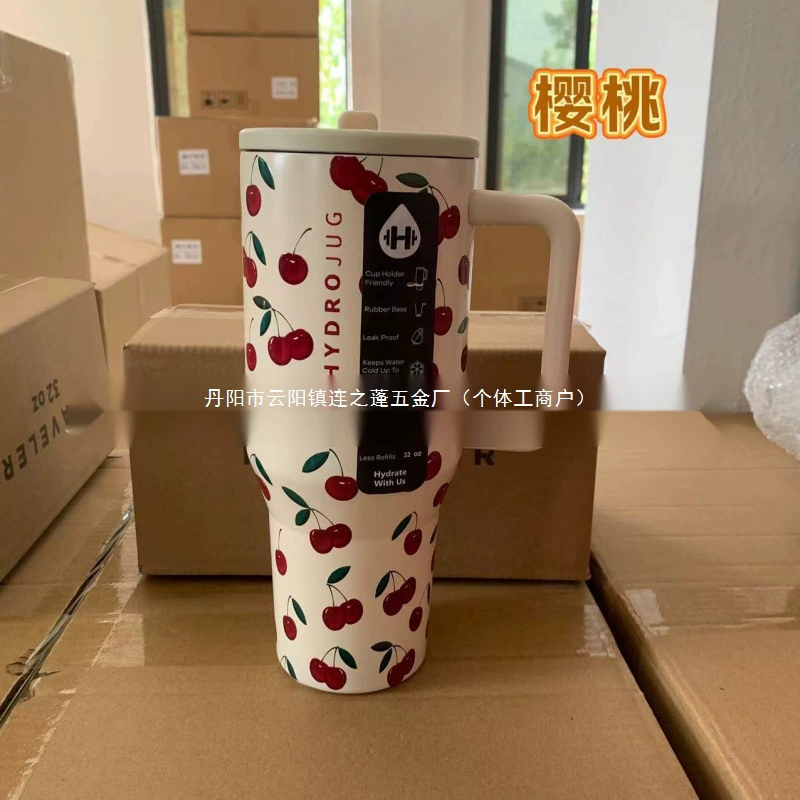 Точечная трансграничная европейская и американская чашка с ручкой и герметичной крышкой, большая емкость, автомобильная чашка, герметичный термос, Прямая доставка, бесплатная доставка